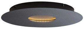 Plafon Moderno Preto 40cm incl. LED Regulável em 3 Níveis - Morning Moderno