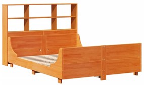 Cama com estante sem colchão 140x190 cm madeira maciça