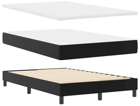 Cama Box com Colchão - Preto, Duplo Pequeno, Couro Sintético