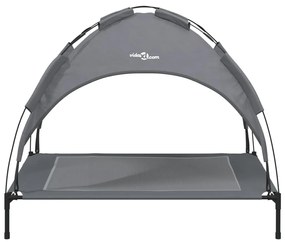 Cama para cães com toldo tecido oxford e aço antracite