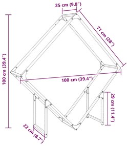 Suporte para lenha 100x25x100 cm aço laminado a frio antracite