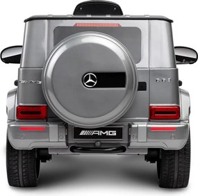 Carro elétrico para crianças até aos 5 anos Mercedes G63 AMG, 12V, bateria lítio, pneus de borracha, Controle remoto Cinzento