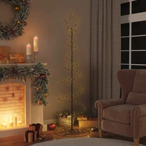 vidaXL LED Árvore de Natal 120 LEDs Branco Quente 180 cm