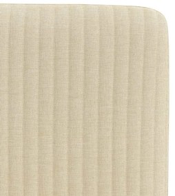 Cadeiras de jantar 6 pcs tecido cor creme