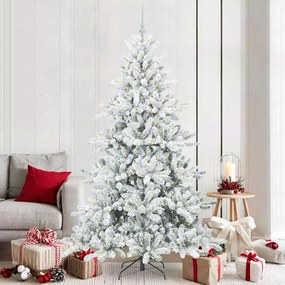 vidaXL Árvore de Natal Articulada Artificial Branco 210 cm PVC