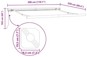 Toldo Manual Retrátil Creme 300x250 cm