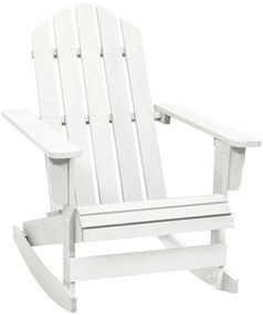 Cadeira de baloiço para jardim madeira branco