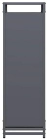 Suporte para lenha 90x28x90 cm aço laminado a frio antracite