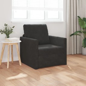 Sofá-camas 2-em-1 Preto 74x77x81 cm Veludo