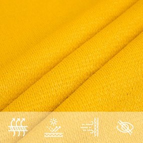 Para-sol estilo vela retangular 160 g/m² 5x8 m PEAD amarelo