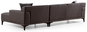 Sofá de Canto Petra – Antracite – 145 x 250 cm
