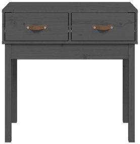Mesa consola 76,5x40x75 cm madeira de pinho maciça cinzento