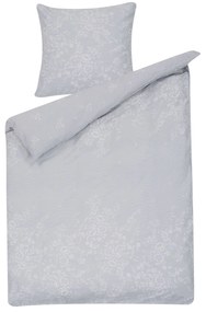 Conjunto de capas de edredão em algodão acetinado cinzento 135 x 200 cm MORNINGSIDE Beliani