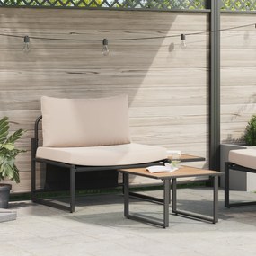 vidaXL Conjunto de Sofá de Jardim de 2 Peças com Almofadas Taupe