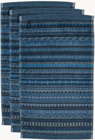 Toalhas em veludo e algodão felpudo Geometric Print, conjunto de 3