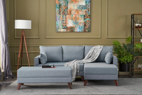 Sofá-Cama de Canto Bella – Azul – 205x85x140 cm