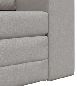 Sofá-Cama de Chão 2-em-1 Cinzento Nuvem 98x71x83 cm Tecido