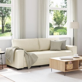vidaXL Sofá de 3 lugares 180 cm linho