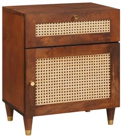 vidaXL Mesas de cabeceira 50 x 33 x 60 cm Madeira de manga maciça