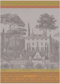 Panos de cozinha jacquard Palazzina Tor Sepia, conjunto de 4