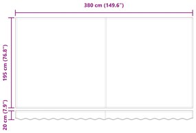 Tecido de Substituição para Toldo para Estrutura 4x2 m Cinza Claro