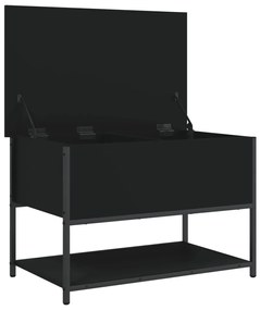 Banco de arrumação 70x42,5x47 cm derivados de madeira preto