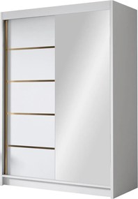 Roupeiro Closico 188, Branco, 200x120x58cm, 98 kg, Portas para roupeiro: Deslizante