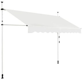 Toldo de grampo 300 cm de largura toldo de varanda sem perfuração resistente a UV altura ajustável marrom