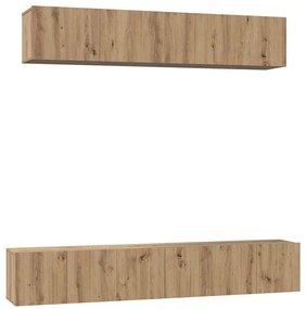 Conjunto de Estantes para TV 5 pcs carvalho artisiano