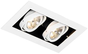 Foco embutido moderno branco 2 luzes ajustável - Oneon 70 Moderno