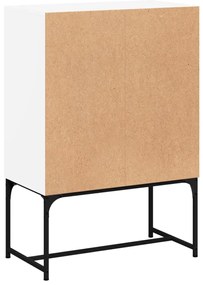 Armário de apoio c/ portas de vidro 69x37x100 cm branco