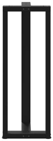 Pés de mesa de bar em forma de T, 2 peças, preto, 40x35x(110-111) cm,