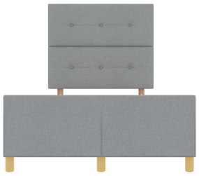 Estrutura de Cama Cinza Claro 120x200 cm Tecido