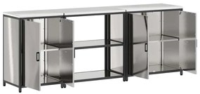 Conjunto de Armazenamento de Cozinha com prateleira Outros 3 pcs Prata