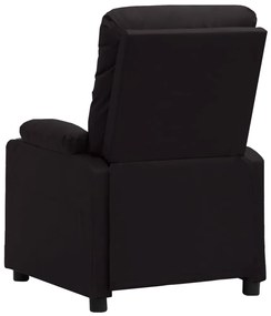 Poltrona reclinável couro artificial preto