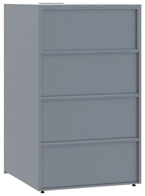 Abrigo para 3 caixotes do lixo 207x79x117 cm aço cinzento