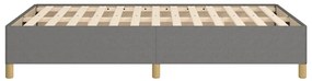 Estrutura de cama sem colchão cinza escuro 120x190 cm tecido