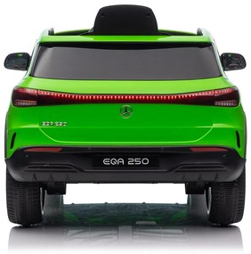 Carro elétrico para Crianças 12V 4x4 Mercedes Benz EQA 250 Rodas Espuma EVA, Assento couro ecológico Verde