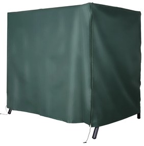 Outsunny Capa para Móveis de Jardim Capa Protetora para Baloiços de Exterior com Zíper 205x124x164cm Verde