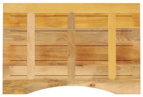 Tampo de mesa com curva 80x50x2,5 cm mangueira áspera maciça