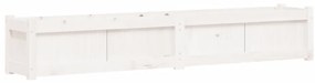 Vasos/floreiras de jardim 2 pcs madeira de pinho maciça branco