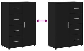 Aparadores 2 pcs 60x31x84 cm derivados de madeira preto
