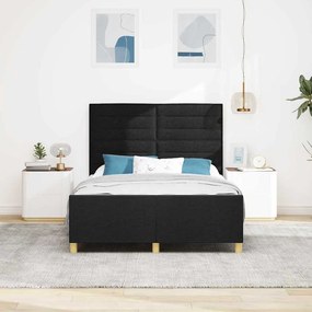 Cama de Tecido Preto vidaXL 160x200 cm