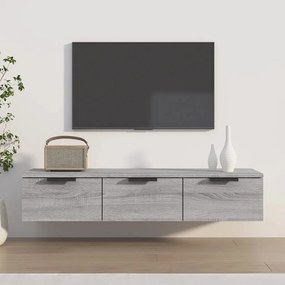 Móvel de TV de Parede Flix com 3 Gavetas de 102cm - Cinzento Sonoma -