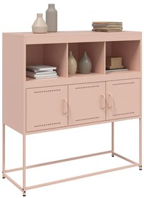 Aparador 100,5x39x107 cm aço rosa