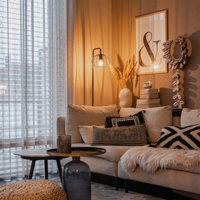 Candeeiro de pé industrial preto 23 cm - Margarita