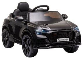 Carro Elétrico Infantil acima de 3 anos Licença Audi RS Q8 com Bateria 6V Controle a Distância Música MP3 Buzina e Luzes Velocidade Máx. 3km/h 101x62x