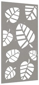 Decoração p/ muro de jardim 105x55 cm aço corten design folhas