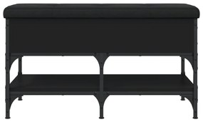 Banco sapateira 82x42x45 cm derivados de madeira preto