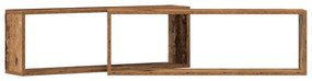 Conjunto de 2 Prateleiras de Parede vidaXL em Madeira Antiga 80x15x26